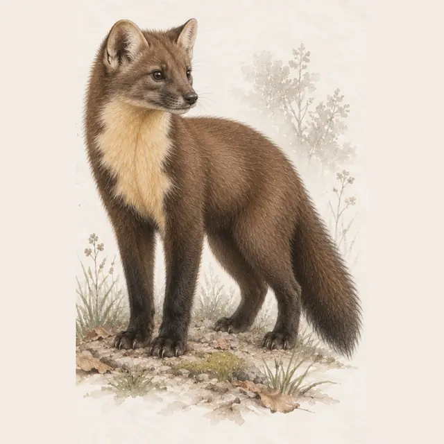 Illustration vom Baummarder