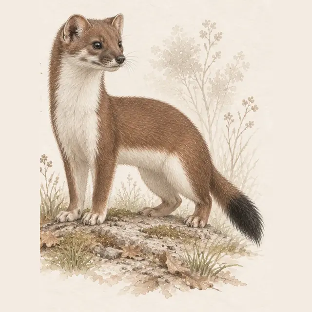 Illustration vom Hermelin