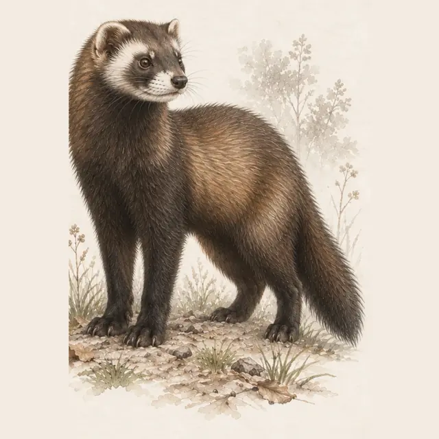 Illustration vom Iltis