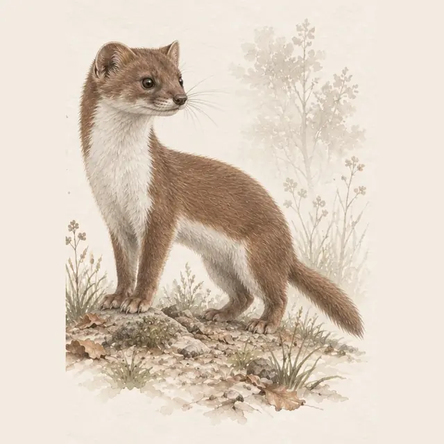 Illustration vom Mauswiesel