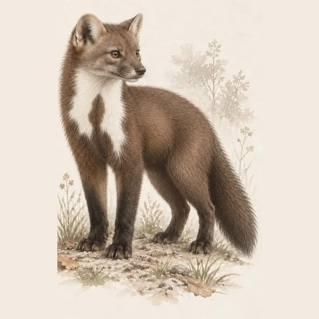 Illustration vom Steinmarder